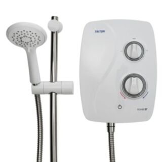 Triton Novel SR Thermostatic Power Shower White/Chrome