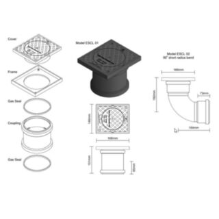 Monarflex Easi-Sump Cap Link Escl01 - Straight 166mm x 146mm x 151mm