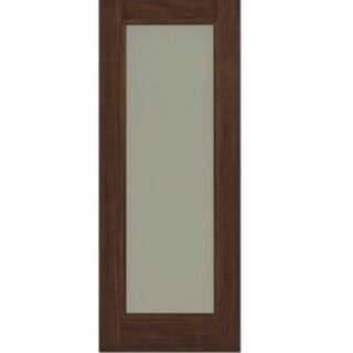 Doras Daiken Walnut 1 Lite Opal Laminate Glass Door All Sizes