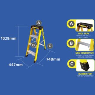 Safeline 4 Tread Fibreglass Ladder