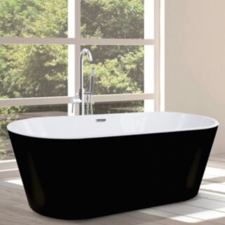 Signature Free Standing Bath Matt Black 1700mm x 805mm