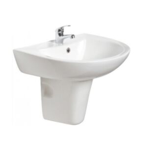 Strata 530mm Basin & Semi Pedestal 1 Tap Hole