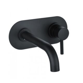 Harrow Wall Mounted Basin Mixer Black